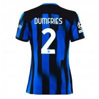 Inter Milan Denzel Dumfries #2 Domáci Ženy futbalový dres 2023-24 Krátky Rukáv
